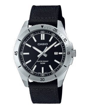Casio Standard analoginen kangashihna musta kellotaulu kvartsi MTP-B155C-1E miesten kello
