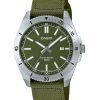 Casio Standard analoginen kangashihna vihreä kellotaulu kvartsi MTP-B155C-3E miesten kello