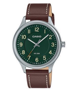 Casio Standard analoginen nahkaranneke vihreä kellotaulu kvartsi MTP-B160L-3B miesten kello