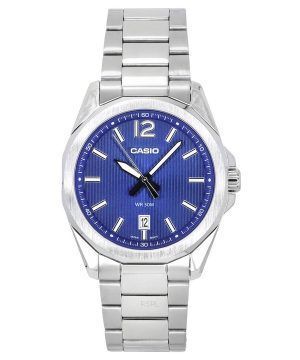 Casio Standard Analoginen ruostumattomasta teräksestä valmistettu sininen kellotaulu kvartsi MTP-E725D-2A miesten kello