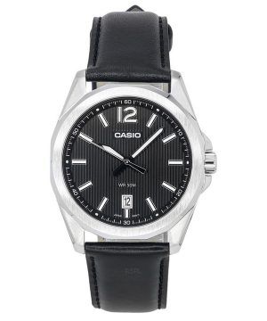 Casio Standard analoginen nahkaranneke musta kellotaulu kvartsi MTP-E725L-1A miesten kello