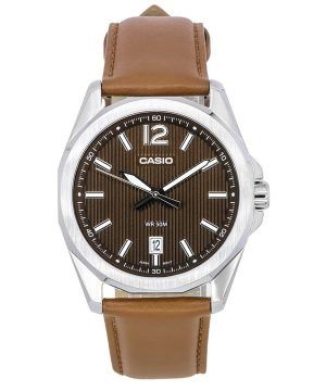 Casio Standard analoginen nahkaranneke ruskea kellotaulu kvartsi MTP-E725L-5A miesten kello