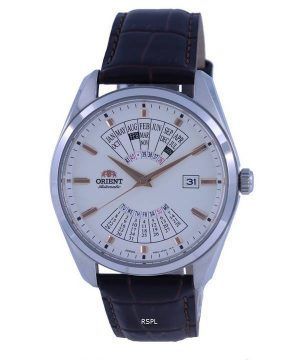 Orient monivuotinen kalenteri valkoinen kellotaulu nahkainen automaattinen RA-BA0005S10B miesten kello