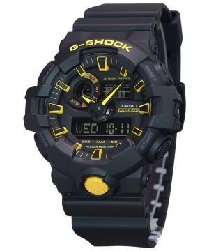 Casio G-Shock varoitus Keltainen analoginen digitaalinen hartsihihna musta kellotaulu kvartsi GA-700CY-1A 200M miesten kello