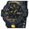 Casio G-Shock varoitus Keltainen analoginen digitaalinen hartsihihna musta kellotaulu kvartsi GA-700CY-1A 200M miesten kello