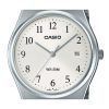 Casio Standard Analoginen ruostumattomasta teräksestä valmistettu valkoinen kellotaulu kvartsi MTP-B145D-7B miesten kello