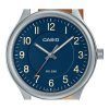 Casio Standard analoginen nahkaranneke, sininen kellotaulu kvartsi MTP-B160L-2B miesten kello