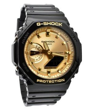 Casio G-Shock analoginen digitaalinen musta ja kullanvärinen hartsihihna kvartsi GA-2100GB-1A 200M miesten kello