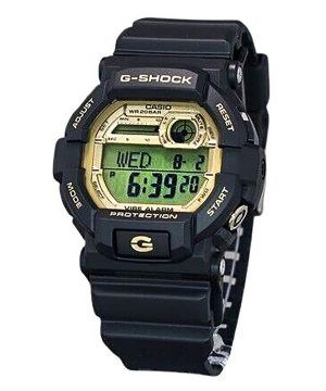 Casio G-Shock 10-vuotispäivän digitaalinen hartsihihna kultainen kellotaulu Quartz GD-350GB-1 200M miesten kello