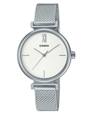Casio Analoginen ruostumattomasta teräksestä valmistettu hopea kellotaulu kvartsi LTP-2024VM-7C naisten kello rannerengassarjall