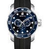 Invicta Pro Diver Scuba GMT silikonihihna sininen kellotaulu kvartsi 45722 100M miesten kello