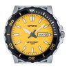 Casio Standard Analoginen ruostumattomasta teräksestä valmistettu keltainen kellotaulu kvartsi MTD-125D-9AV 100M miesten kello