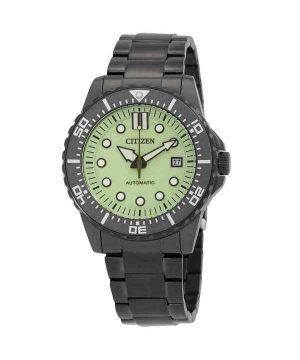 Citizen ruostumattomasta teräksestä valmistettu vihreä valokello, automaattinen NJ0177-84X 100M miesten kello