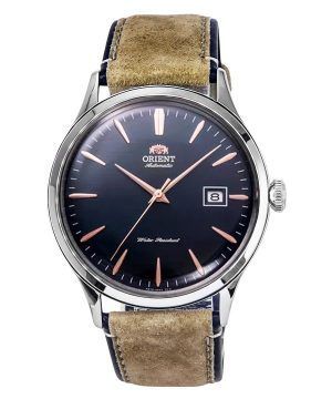 Orient Bambino Version 4 Klassinen mokkanahkahihna tummansininen kellotaulu automaattinen RA-AC0P02L10B miesten kello