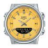 Casio analoginen digitaalinen yhdistelmä ruostumattomasta teräksestä keltainen kellotaulu kvartsi AMW-880D-9AV miesten kello