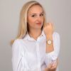 Oui &, Me Etoile kultasävyinen ruostumaton teräs valkoinen kellotaulu kvartsi ME010295 naisten kello