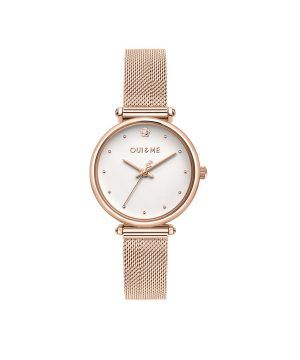 Oui &amp, Me Etoile Rose Gold ruostumaton teräs valkoinen kellotaulu kvartsi ME010297 naisten kello