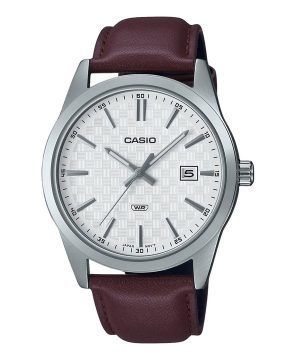 Casio Standard analoginen nahkaranneke valkoinen kellotaulu kvartsi MTP-VD03L-5A miesten kello