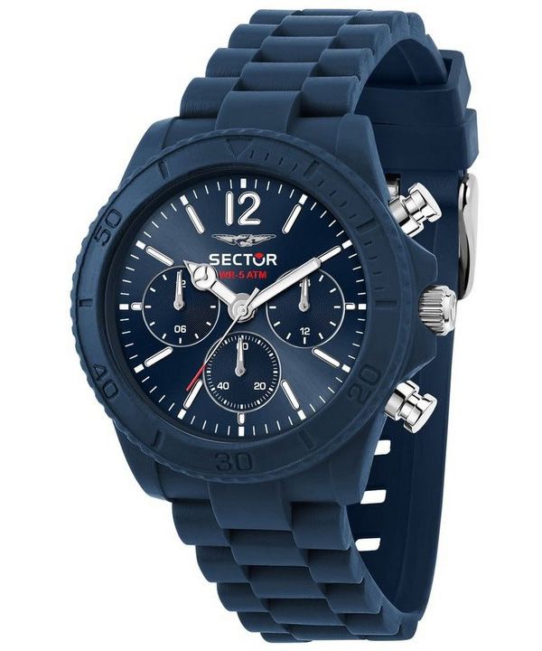 Sector Diver monitoiminen ruostumattomasta teräksestä valmistettu sininen kellotaulu kvartsi R3251549002 miesten kello