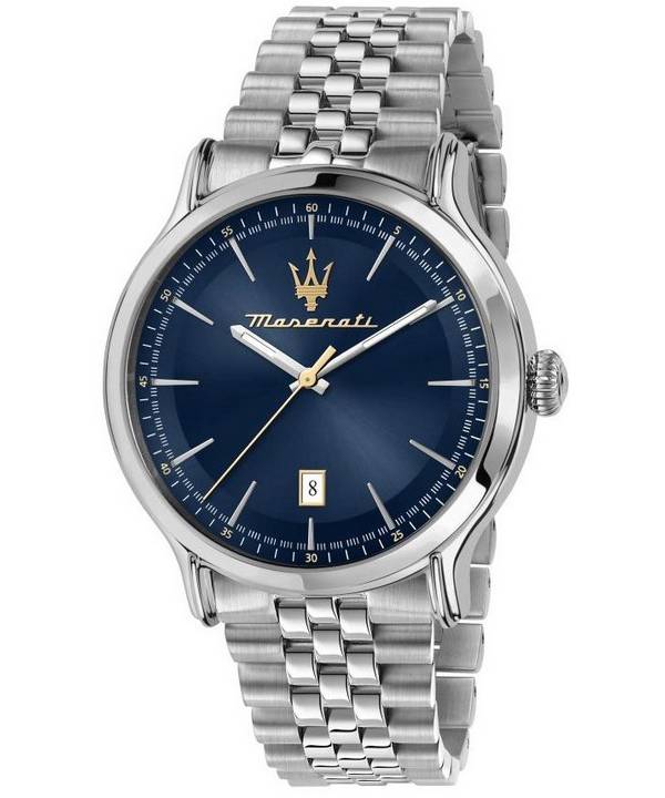 Maserati Epoca ruostumattomasta teräksestä valmistettu sininen kellotaulu kvartsi R8853118021 100M miesten kello
