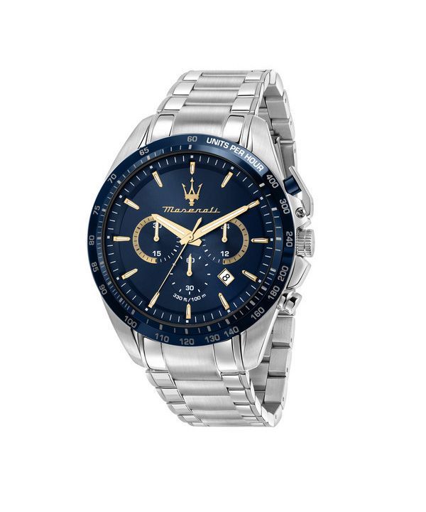 Maserati Traguardo Limited Edition Chronograph ruostumaton teräs sininen kellotaulu kvartsi R8873612052 100M miesten kello
