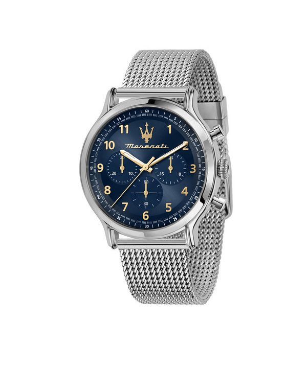 Maserati Epoca Limited Edition Chronograph ruostumaton teräsverkko sininen kellotaulu kvartsi R8873618022 100M miesten kello