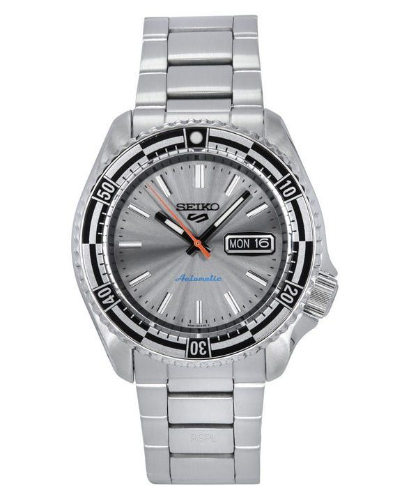 Seiko 5 Sports SKX Style Special Edition ruostumattomasta teräksestä hopea kellotaulu automaattinen SRPK09K1 100M miesten kello